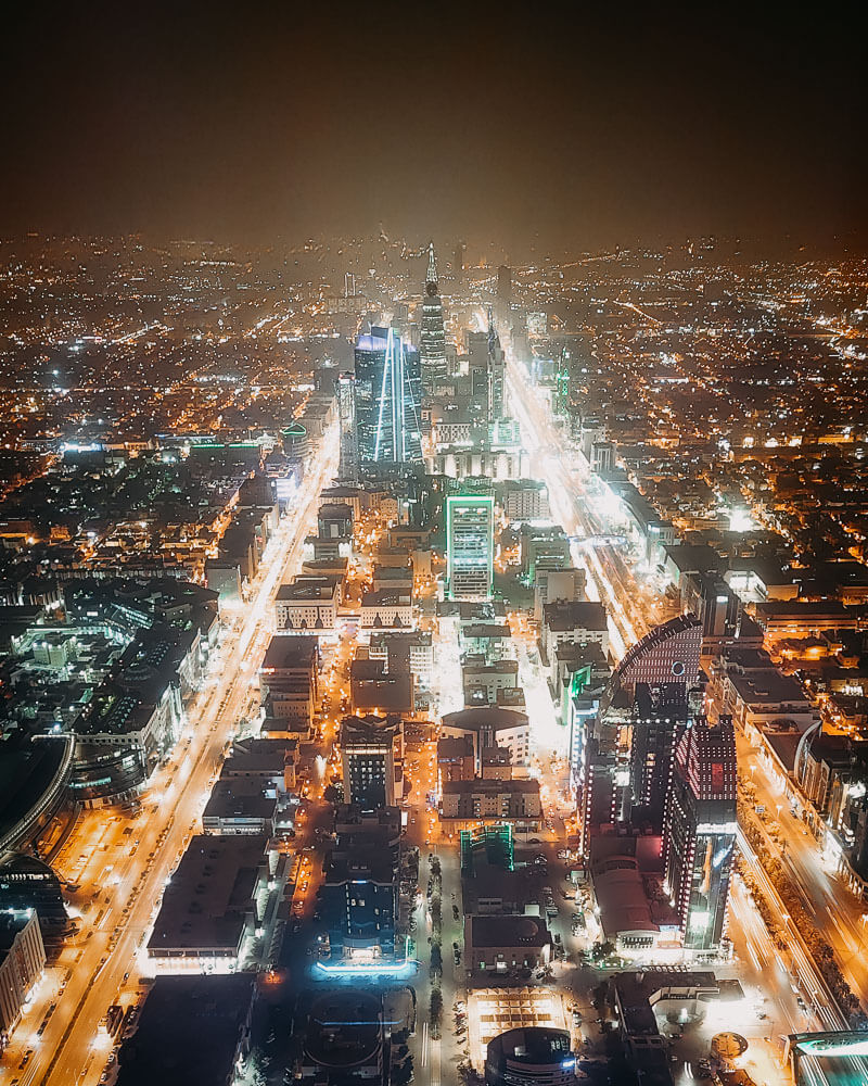 noční mohled aan město jeddah